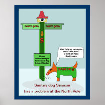 Message problem at the North Pole Poster