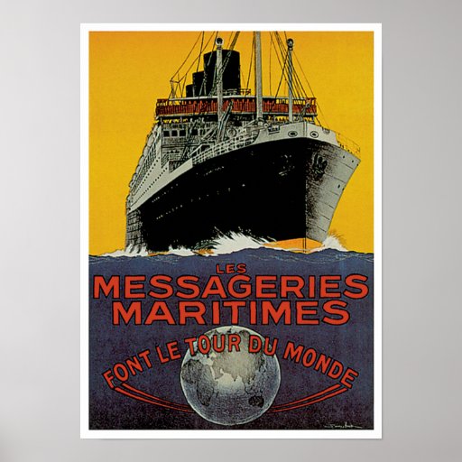 Messageries Maritimes Poster Zazzle