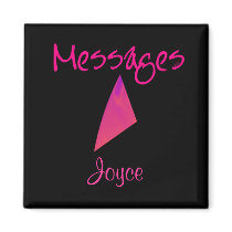 Messages Magnet Diamond - pink, Joyce by angels_creative_wrks Messages Magnet Diamond - pink, Joyce