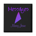Messages Magnet Diamond - purple, Mary-Jane