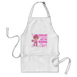 Messed With Wrong Girl Cartoon Breast Cancer Aprons