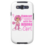 Messed With Wrong Girl Cartoon Breast Cancer Galaxy S3 Cases