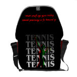 Messenger Bag Women's Tennis 1 White on Dark