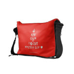 [Crown] keep calm and find out mystery guy [Love heart]  Messenger Bags