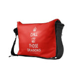 [Crown] chill and hide those dragons  Messenger Bags