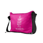 [Dancing crown] keep calm because it's holidays  Messenger Bags