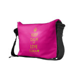 [Crown] keep calm and love sidra [Love heart]  Messenger Bags