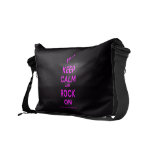[Electric guitar] keep calm and rock on  Messenger Bags