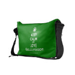 [Cutlery and plate] keep calm and love gujju food!!  Messenger Bags