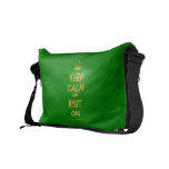 [Knitting crown] keep calm and knit on  Messenger Bags