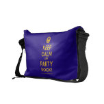 [Smile] keep calm and party rock!  Messenger Bags