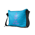 [Cupcake] keep calm and love molliexx  Messenger Bags