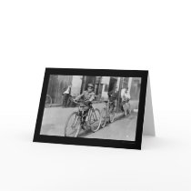 Messenger Boy and Bicycle 1911 Greeting Card