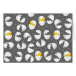 messy chickens on gray Easter card cards