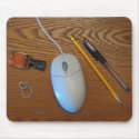 Messy Desk Mouse Pad (Wood) mousepads