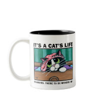 Messy Drawers - It's A Cat's Life - Cat Mug by LisaMarieArt Messy Drawers - It's A Cat's Life - Cat Mug