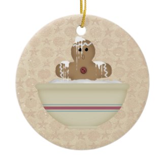 Messy Gingerbread Man Ornament ornament