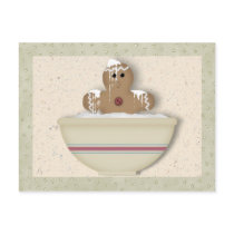 Messy Gingerbread Man Recipe Card Post Cards