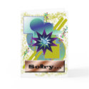 Messy graphic artist birthday greeting card.