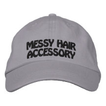 Messy Hair Accessory Embroidered Hat