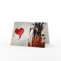 Messy Painted Valentine cards
