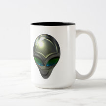 Metal Alien Head 02 Mug