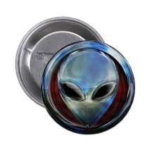 Metal Alien Head 03 Button