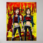 Metal Babes In Hell Poster