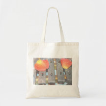 metal bells rose petals grunge music design canvas bag