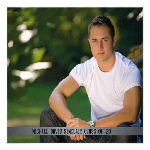 Metal Boys Photo Graduation Announcement