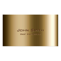Metal Bronze Debt Counselor Business Card