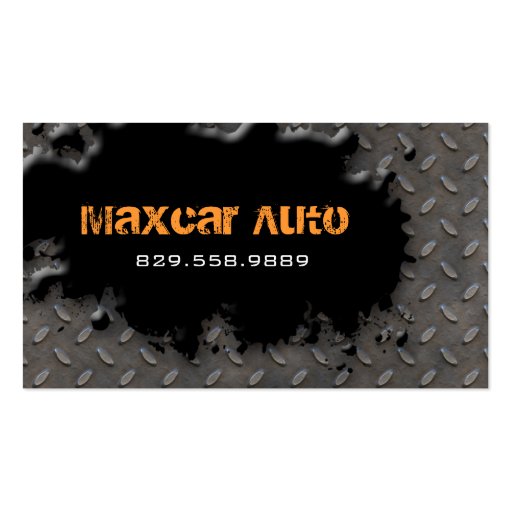 Metal Business Card Automotive Running Boards (front side)