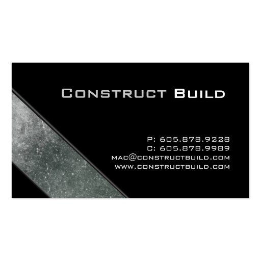 Metal Business Card Construction Trucking Scuffed (front side)