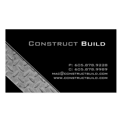 Metal Business Card Construction Trucking Steel
