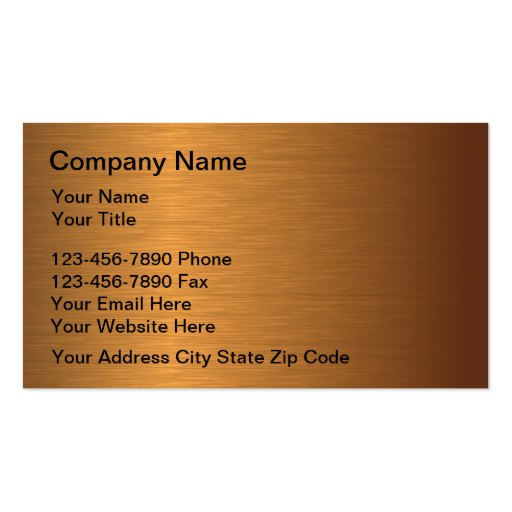 Metal Business Cards Template (front side)
