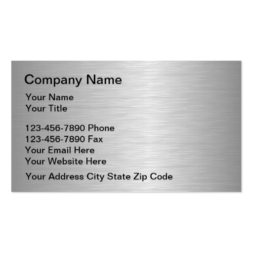 Metal Business Cards Template (front side)
