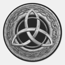 Metal Celtic Trinity Knot Round Sticker
