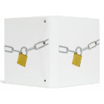 Metal chain and lock vinyl binders