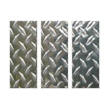 Metal Checkerplate Textured Look Stretched Canvas Print