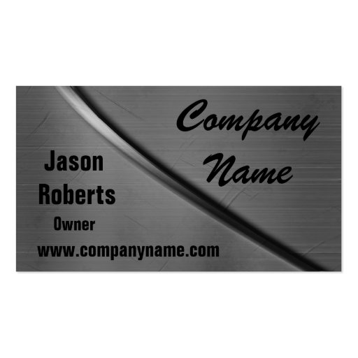 Metal Curve Business Cards (front side)