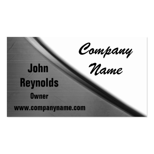 Metal Curve Business Cards (front side)