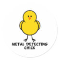 Metal Detecting Chick stickers by chicktshirts8 Metal Detecting Chick stickers