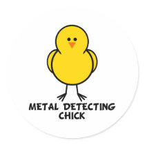 Metal Detecting Chick stickers by chicktshirts8 Metal Detecting Chick stickers