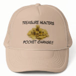 Metal Detecting Gold Coins Pile, Treasure Hunte... Mesh Hats