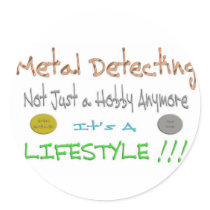 Metal Detecting Round Sticker
