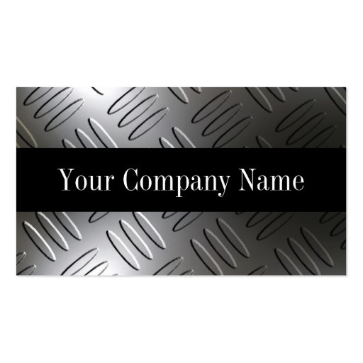 Metal Diamond Plate Business Cards (front side)