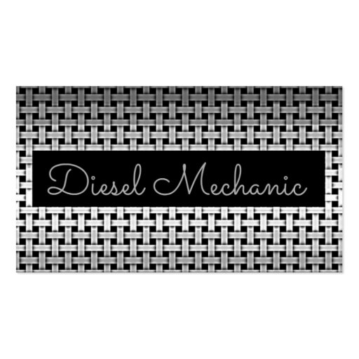 Metal Diesel Mechanic Business Card (front side)