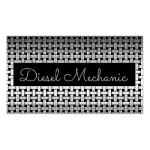 Metal Diesel Mechanic Business Card