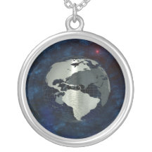 Metal Earth Globe Necklaces