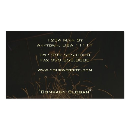Metal Fabrication and Welding Business Card (back side)